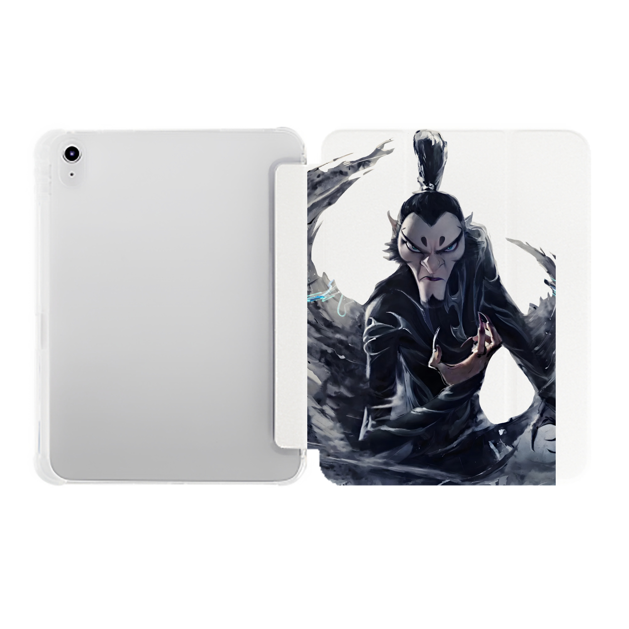（画像用） Ne Zha 2 ナタ 魔童の大暴れ IPad ケース ペン収納付き 三つ折りスタンド PUレザー×シリコン 対応機種9.5/10.5/10.9インチ